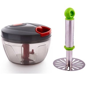 MOSTSHOP QUICK CHOPPER AND MASHER (BHAJI PRESS) COMBO Multicolor Kitchen Tool Set