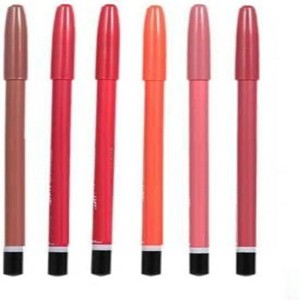 VISYA BEAUTY Super Matte Lipliner Pencil Make Up Soft Non-dizzy Texture Waterproof Long-lasting Lip Liner (Set Of 6 Asso
