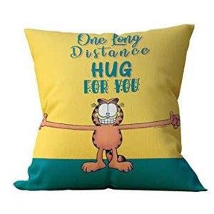 One Long Distance Hug for You Valentine Gifts Cushion Coverwith Filler- The Most Romantic and Attractive Gift to Expres