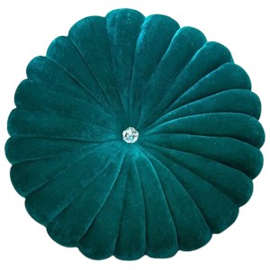 Ap Creation Round Filled Cushion,Velvet Cushions, Pleated Round Pillow, Cushion Home Decorative for Home Sofa Chair Bed