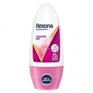 Rexona Powder Dry Underarm Roll On Deodorant For Women, Antiperspirant, Removes Odour, Keeps Skin Fresh & Clean, Alcohol