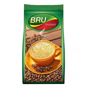 BRU Instant Coffee Powder 200g Pouch, Roasted Arabica & Robusta Ground Coffee Beans  - Rich & Strong