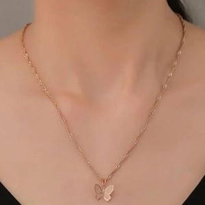 Jewelhaar Gold Butterfly Necklace For Girls