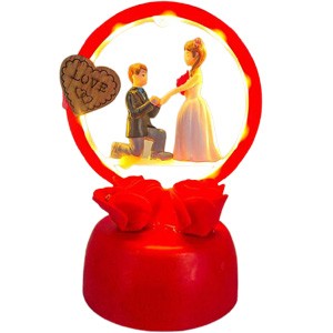 Elegant Lifestyle Love Couple Statue with Decorative Light for Home Decor I Gift Ideal Valentine Day, Girlfriend/Boyfrie