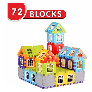 My Happy House Building Blocks Toys for Kids , Boys & Girls with Attractive Windows and Smooth Rounded Edges