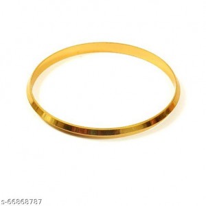 VellaFashion Gold-Plated Brass Golden Kada For Boy & Men's