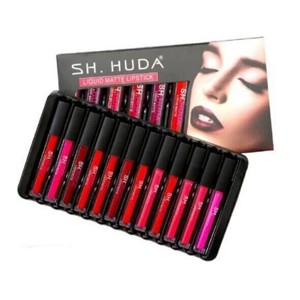 Sh.Huda 12 pc set Liquid matte lipstick