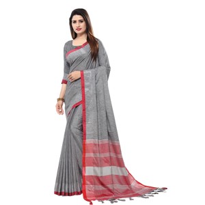 Trendy Linen Cotton Women's Sarees
