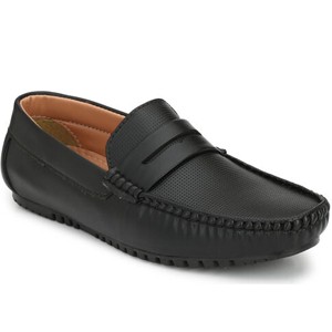 Stylish Men's Synthetic Black Loafers