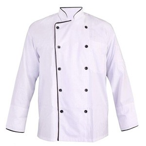 Ezra Men's Chef Coat (White, Cotton, Size:40) (Large)