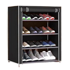 Bae Store Rack Multipurpose Rack Organizer for Shoe/Clothes/Books (BLACK 4 shelf )