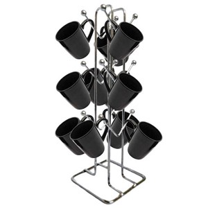 NEXUS Heavy Stainless Steel Tea Cup Stand Coffee Cup Holder for Kitchen Dining Showcase Milk Mug Holder Stand - V Shape