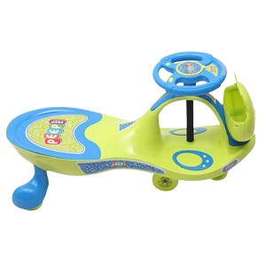 PEEP PEEP Baby Ride on Toys, Swing Car for Kids with Music and Light (Blue)