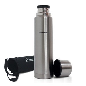 lueberry’s 750ml Stainless Steel Insulated Thermo Steel Vacuum Flask Bottle with Pouch