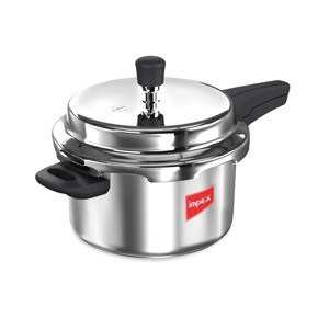 Impex EP Induction Base Stainless Steel Pressure Cooker, 2 litres, Silver