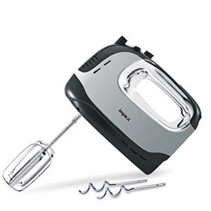 Impex HM-3301 300 Watt Hand Mixer with 2 Hooks & Beaters (Black & SS Finish)