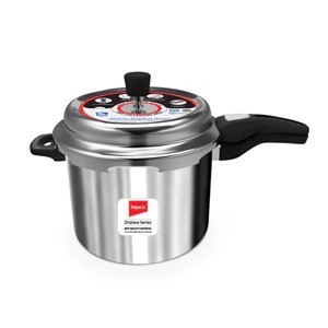 Impex Serene Triply Dripless Stainless Steel Pressure Cooker (TPC D5) Outer Lid 5 Ltr, silver