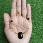 Invisible Chain with Black and green Stone