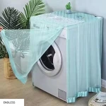 Embroidery Work Cover For Front Load Automatic Washing Machine - Pink