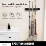 Mop and Broom Holder- Wall mounted