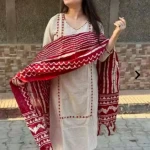 Women Ethenic Cotton Kurta Pant and Dupatta Set