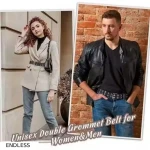 Double Hole Prong Soft PU Leather Strap Belt Jean Dress Pant Designer Cosplay Men Women Belt