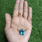Invisible Chain with Black and green Stone