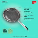 SS. Tri Ply Honey comb frypan 24 cm serene (THFP24)