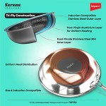SS. Tri Ply Honey comb frypan 24 cm serene (THFP24)