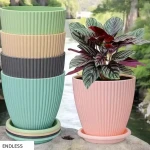 Plastic Round Flower Pots for Home Planters