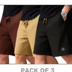 Pack OF 3 Textured Boxer Shorts for Men in Polycotton Fabric