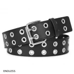 Double Hole Prong Soft PU Leather Strap Belt Jean Dress Pant Designer Cosplay Men Women Belt