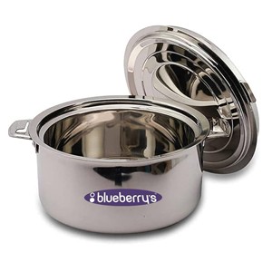Blueberryâ€™s 2500 ml Hotpot Casserole Thermoware100% Stainless Steel, Unique Locking System, Keeping Hot for Hours
