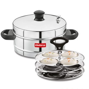 Blueberryâ€™s Misty 3 Plate 12 Idly Stainless Steel Idly Idli Cooker with Free Stand Lifter