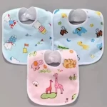 Best quality baby bibs pack of 3 chit buttoned waterproof