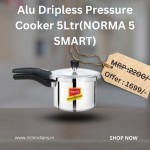 Alu Dripless Pressure Cooker 5Ltr(NORMA 5 SMART)