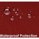 Feelme Mattress Protector King Size Bed Waterproof Mattress Cover Double Bed (72"x72" Maroon)