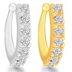 AMAAL Cubic Zirconia, Diamond Gold-plated, Silver Plated Copper, Brass, Crystal, Stone Nose Stud