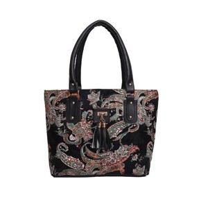 Beautiful Women's Black Faux Leather/Leatherette Handbag