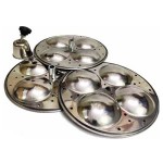 My Kitchen Stainless Steel Idli Stand 3 Plate for 12 Idlis (Silver)