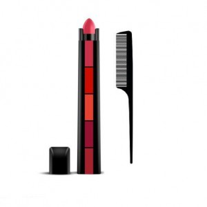 5 IN 1 LIPSTICK-5 CHANGEABLE COLORS IN ONE PACK OF 1+ Carbon Comb Set 1