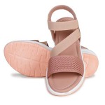 Women's Woven Design Wedges Fashion Sandal- Peach