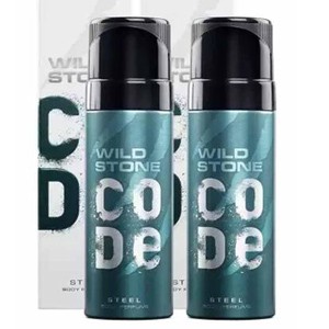 Wild Stone Code Steel Combo Body Spray - For Men (240 ml, Pack of 2) 2PCS 240ML