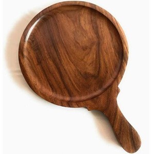 Wooden Pizza Pan, Pizza Serving Tray of Kitchen|| Platter || Sheesham || 9 Inch, Overall 13 Inch