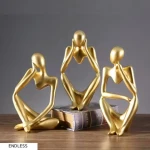 New Innovative Handicrafts Thinker Men Statue Set of 3