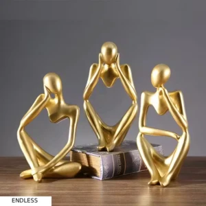 New Innovative Handicrafts Thinker Men Statue Set of 3