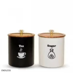 Tea-Sugar Multicolor Container Jar for Kitchen