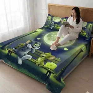 7D-TOMJERY-487-90X100+2PILLOW (BED SHEET WITH PILLOW COVERS)