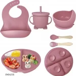 6 Pcs Silicone Baby Feeding Set