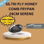 SS .Tri Ply Honey Comb Frypan 24cm Serene (THFP 24)